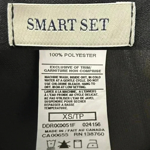 Smart Set Midi Maxi Dress Black Sheer Flowy High Low Wrap Front Asymmetric XS - Picture 11 of 16